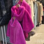 東大門　ミリオレ　フェイクファー　ポンチョコート