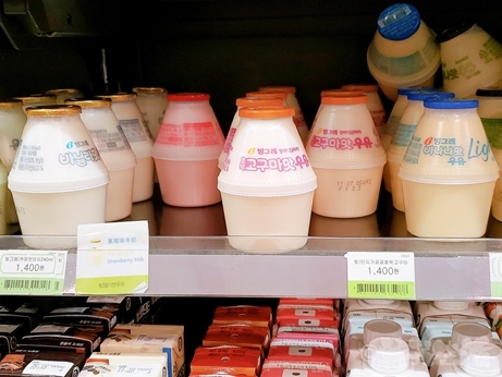 韓国　コンビニ　牛乳　コグマ牛乳　サツマイモ