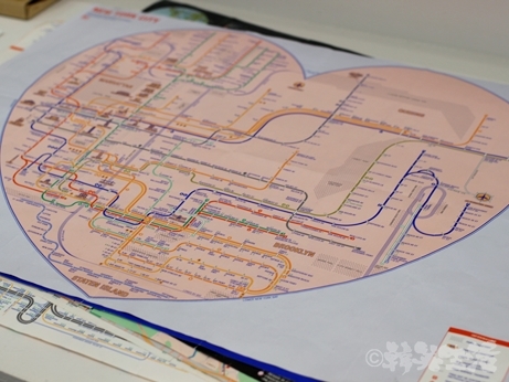 韓国　路線図　地図　デザイン　ポスター　ゼロパーゼロ　ゼロスペース　ハート型